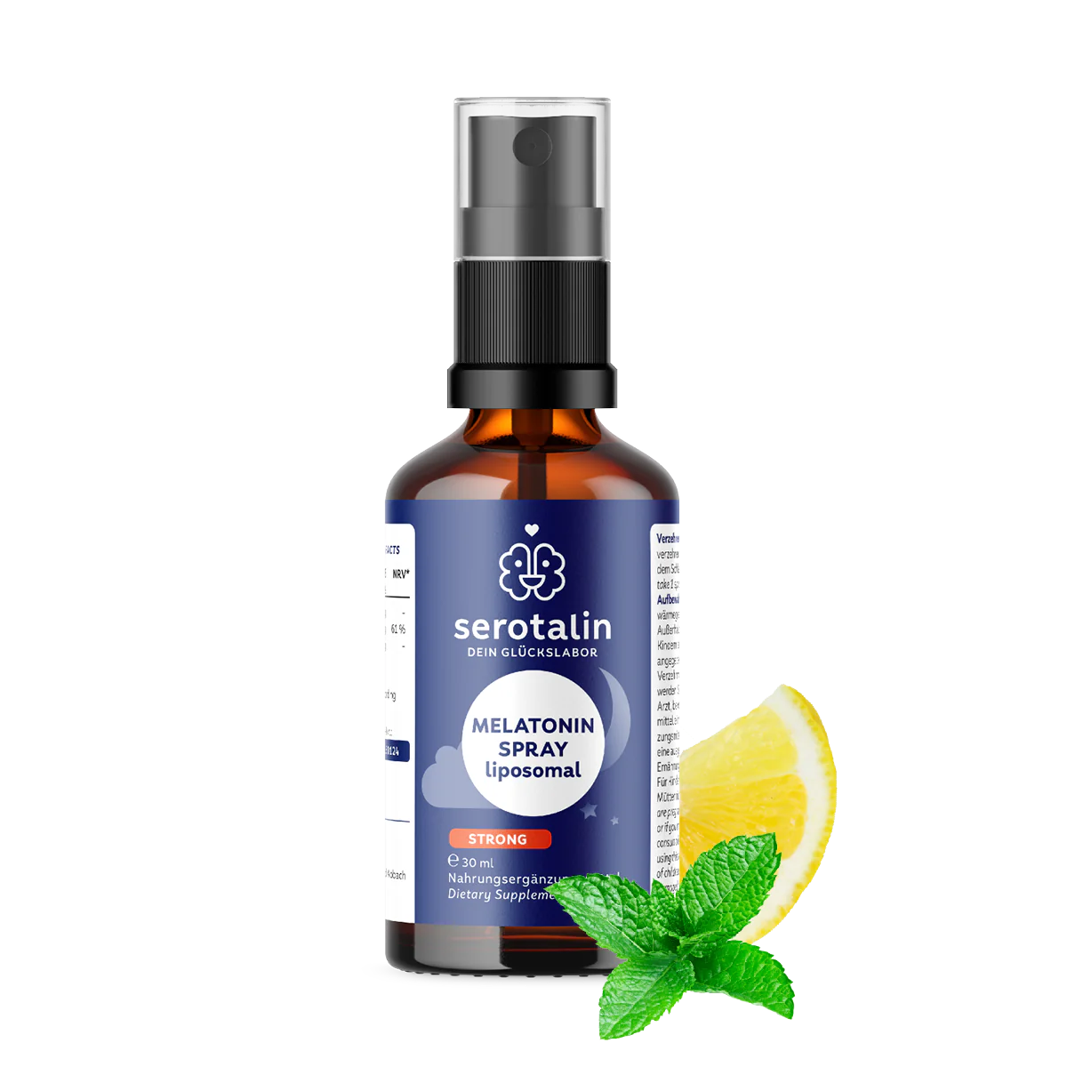 Serotalin Melatonin Spray liposomal | 30ml | Mit hoch bioverfügbarem, liposomalem Melatonin & Baldrian | Hergestellt & laborgeprüft in Deutschland