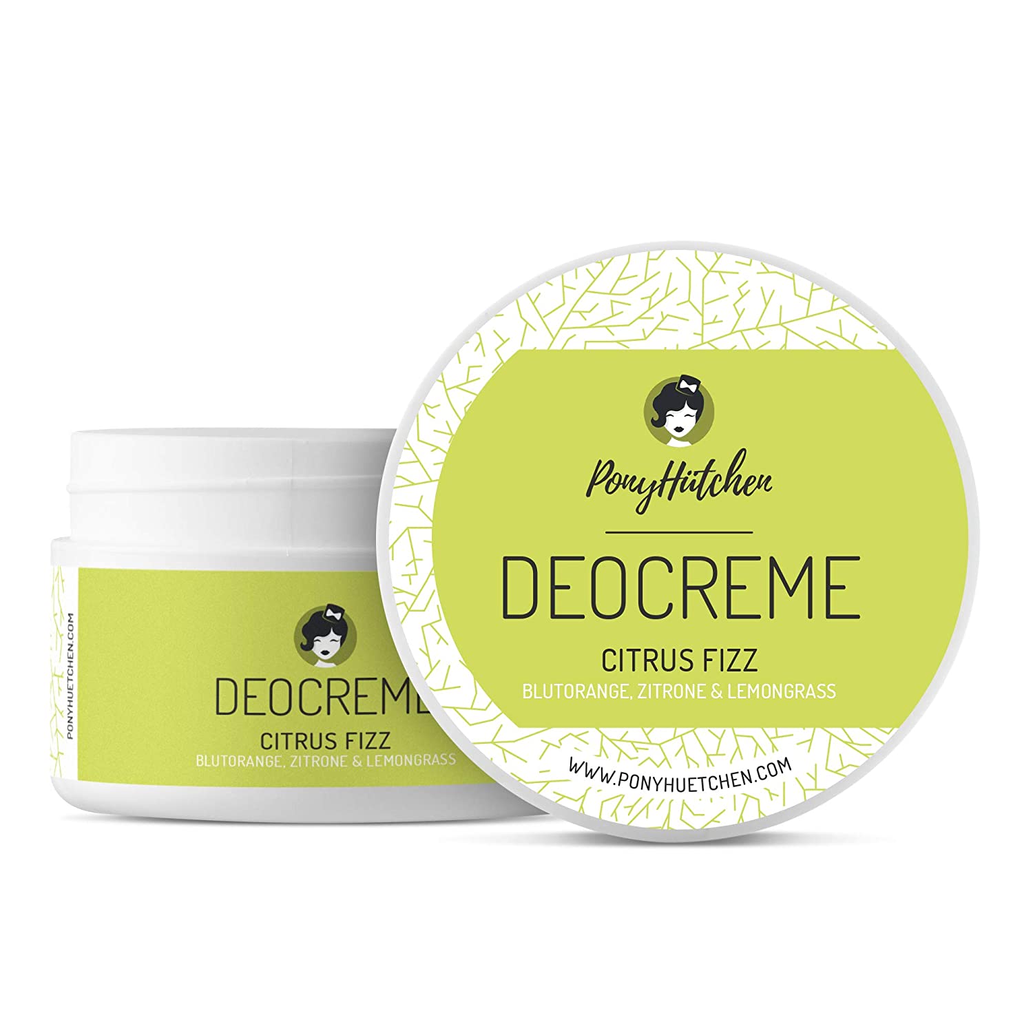 PonyHütchen Deocreme Citrus Fizz | 50ml | Blutorange, Zitrone & Lemongrass | unisex | Bio Qualität | ohne Aluminiumsalze | vegan