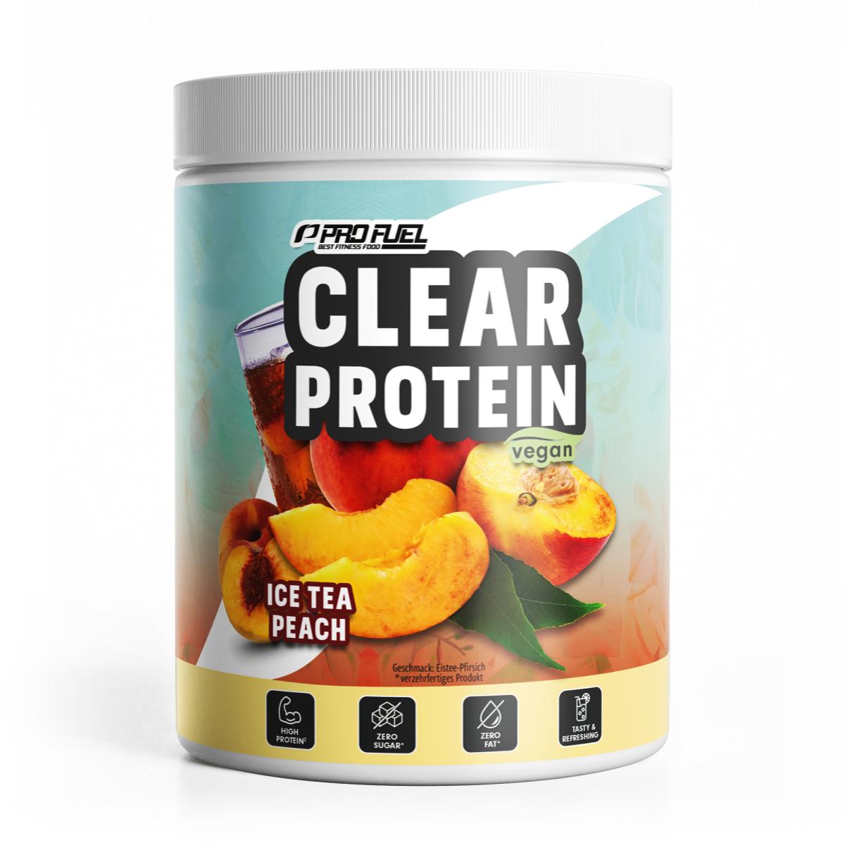 ProFuel Clear Protein Vegan | 360 g | erfrischender Protein-Drink | fettfrei | zuckerfrei | Made in Germany