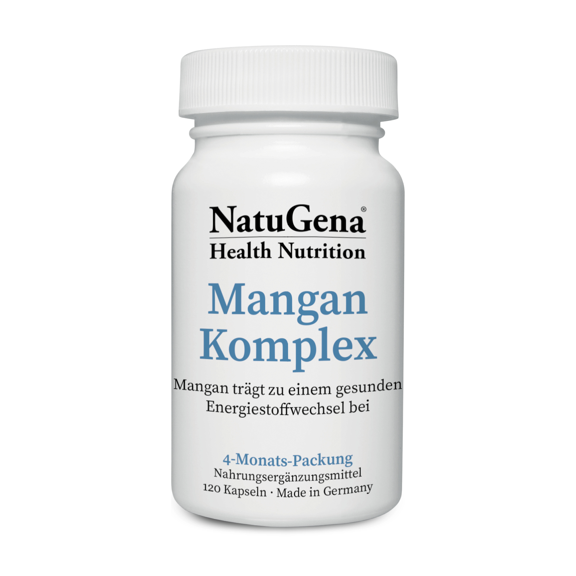 NatuGena Mangan-Komplex | 120 Kapseln | Unterstützt den Stoffwechsel und schützt vor oxidativem Stress