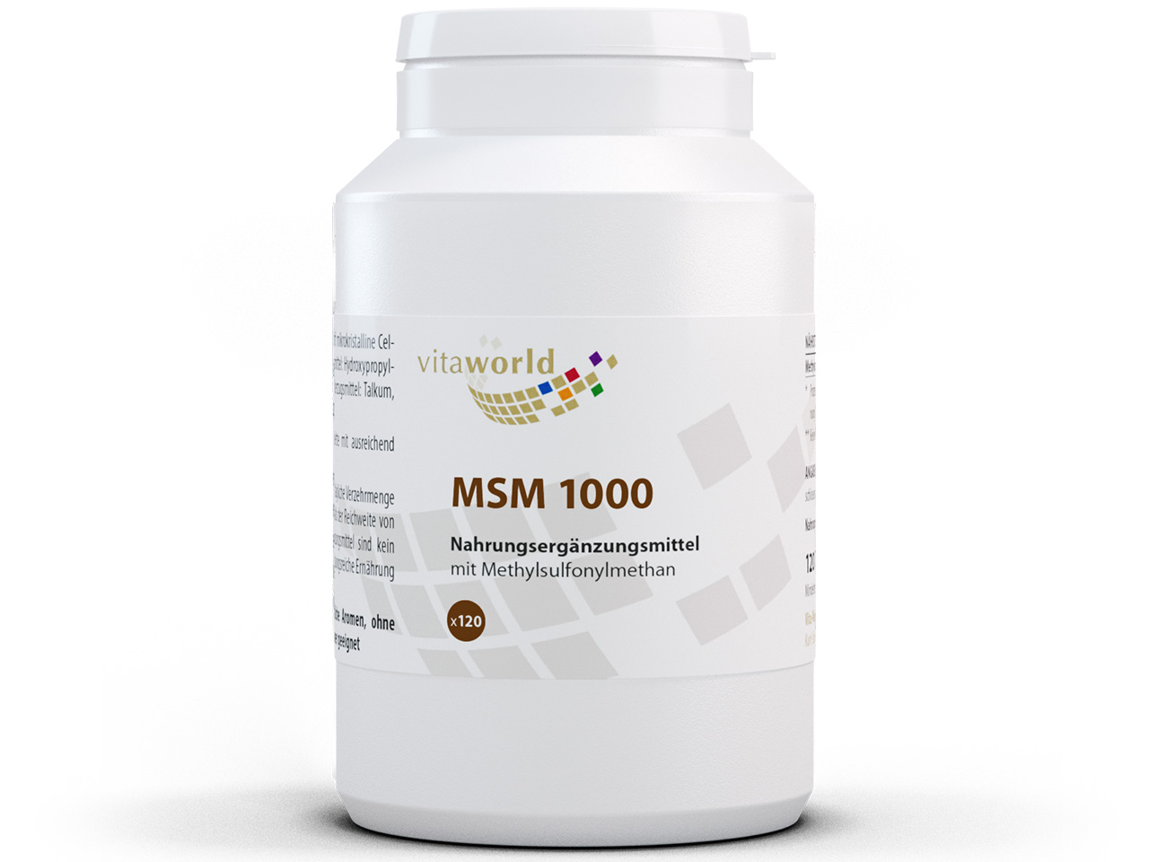 Vitaworld MSM 1000 | 120 Tabletten | vegan | gluten- und laktosefrei