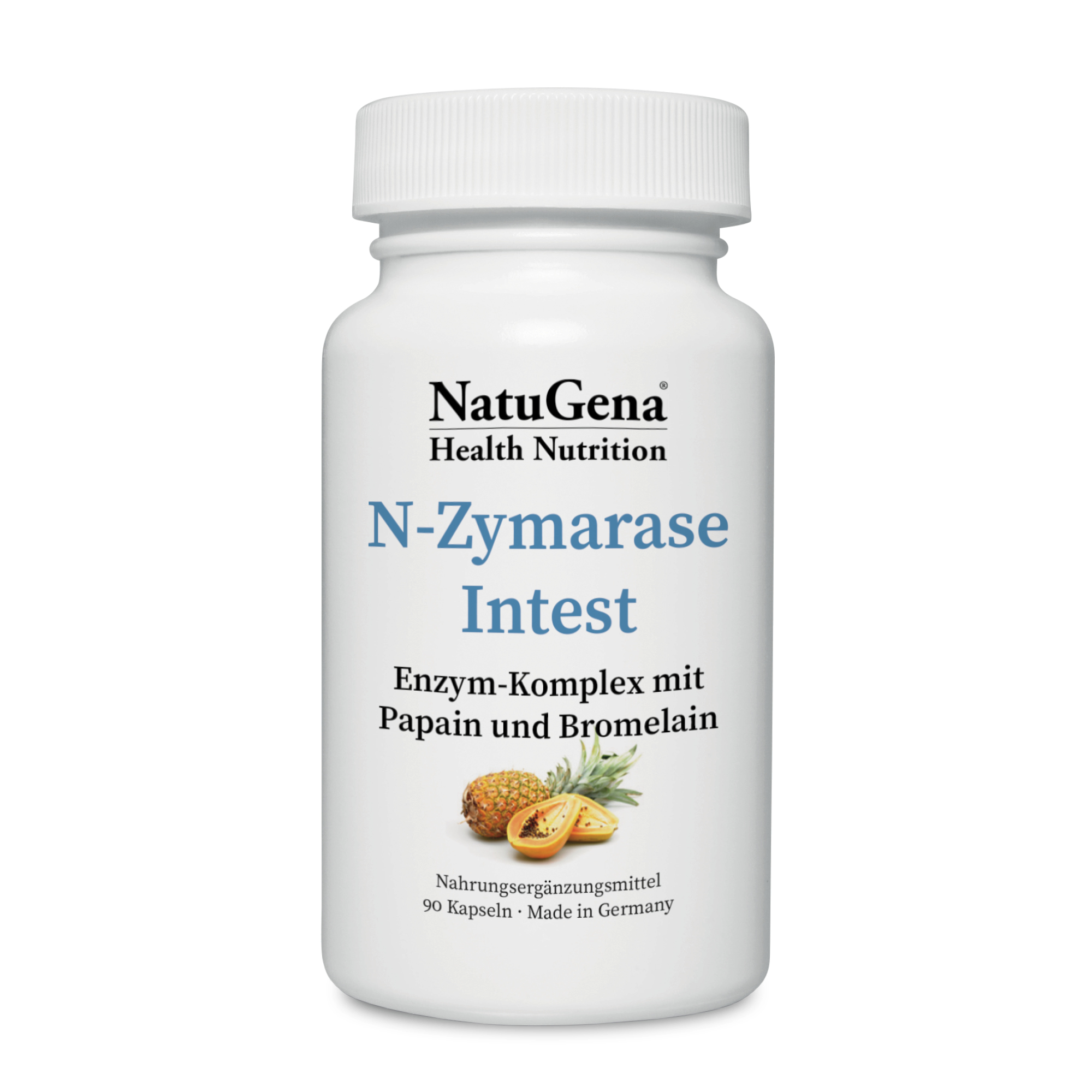 NatuGena N-Zymarase Intest | 90 Kapseln | Hochwirksamer Enzymkomplex für Verdauung und Stoffwechselunterstützung