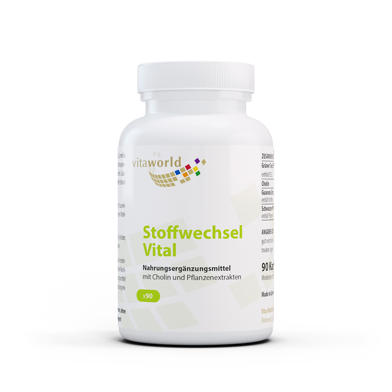 Vitaworld Stoffwechsel Vital | vegan | 90 Kapseln