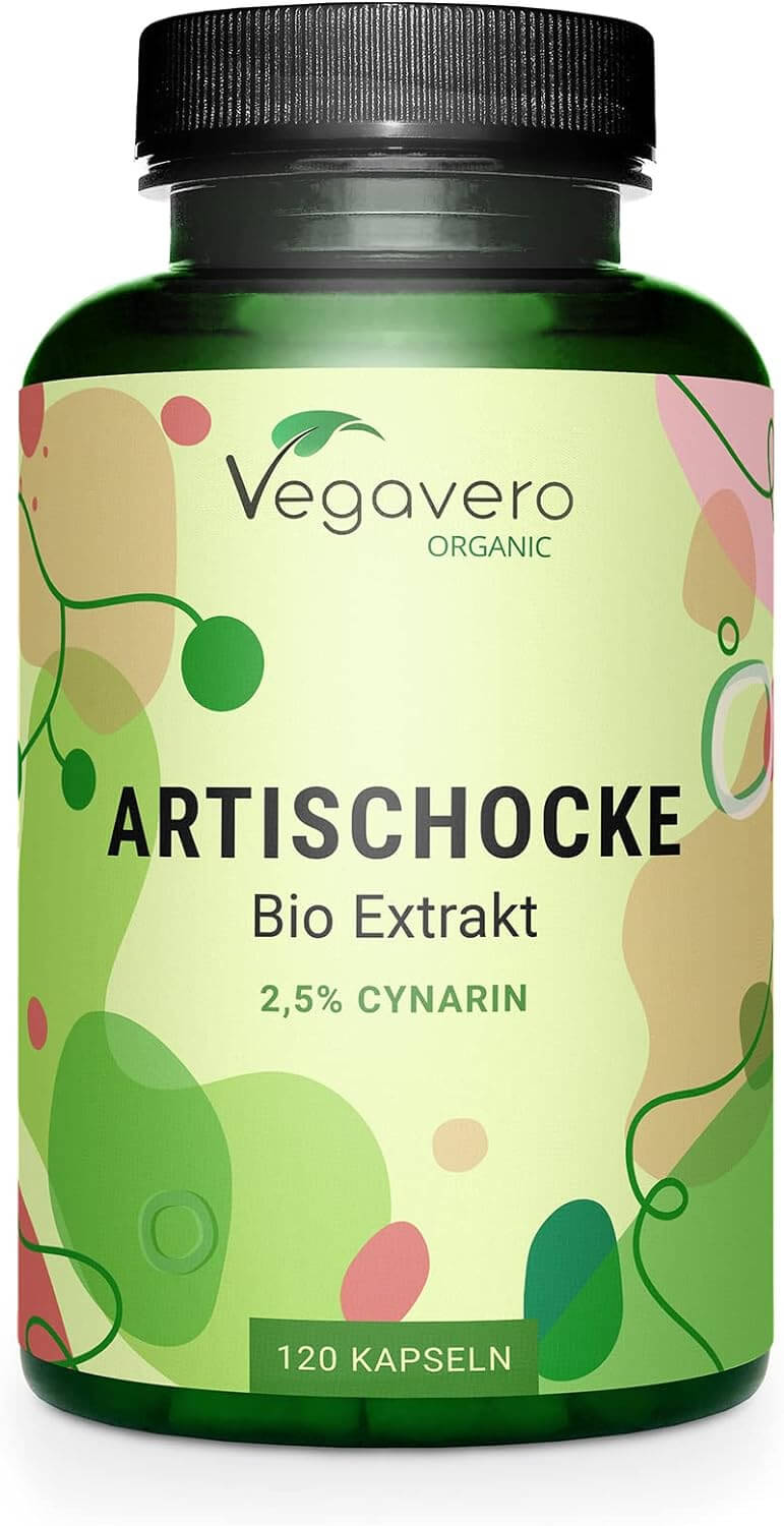 Vegavero Artischocke Bio Extrakt | 120 Kapseln | 2,5% Cynarin | vegan