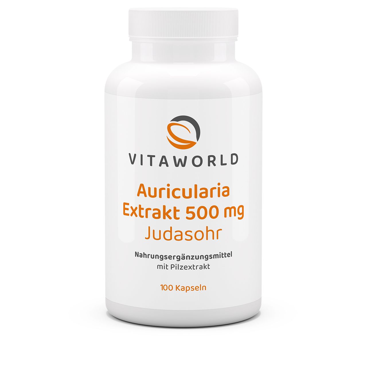 Vitaworld Auricularia Extrakt 500mg | 100 Kapseln | vegan | gluten- und laktosefrei