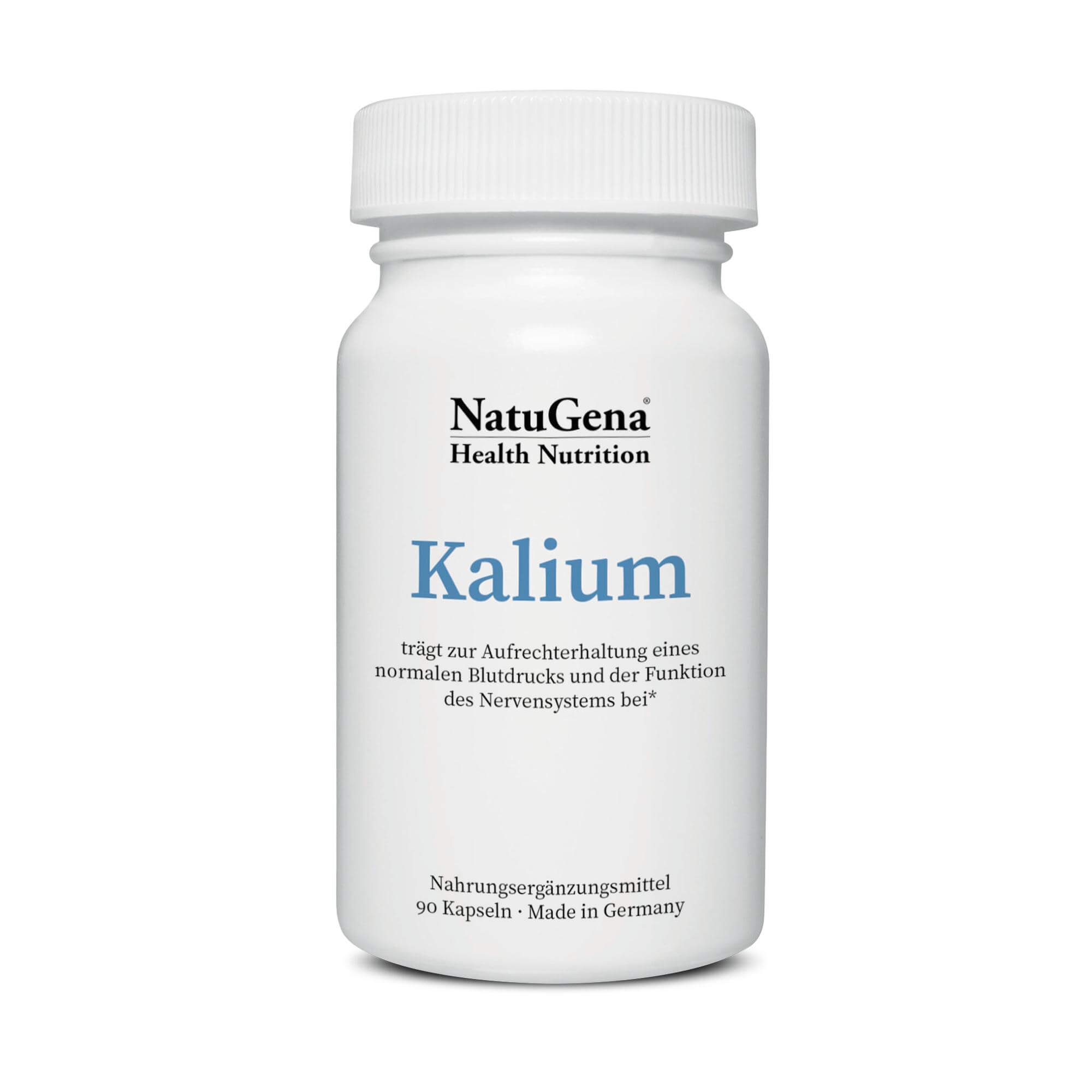 NatuGena Kalium | 90 Kapseln | Unterstützt Nervensystem und Muskelgesundheit