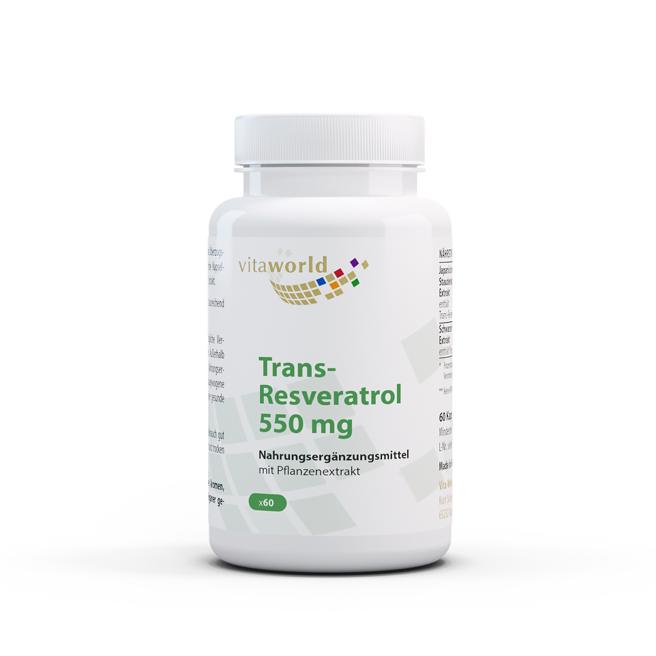 Vitaworld Trans-Resveratrol 550 mg | 60 Kapseln