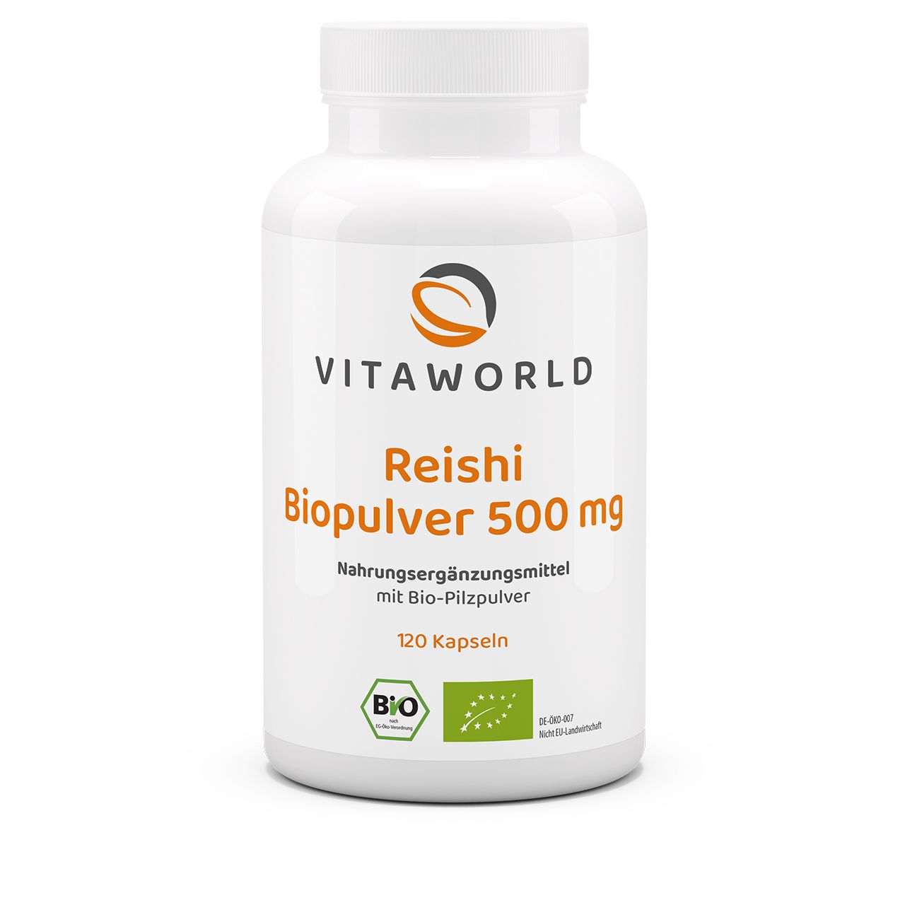 Vitaworld Reishi Biopulver 500 mg | 120 Kapseln