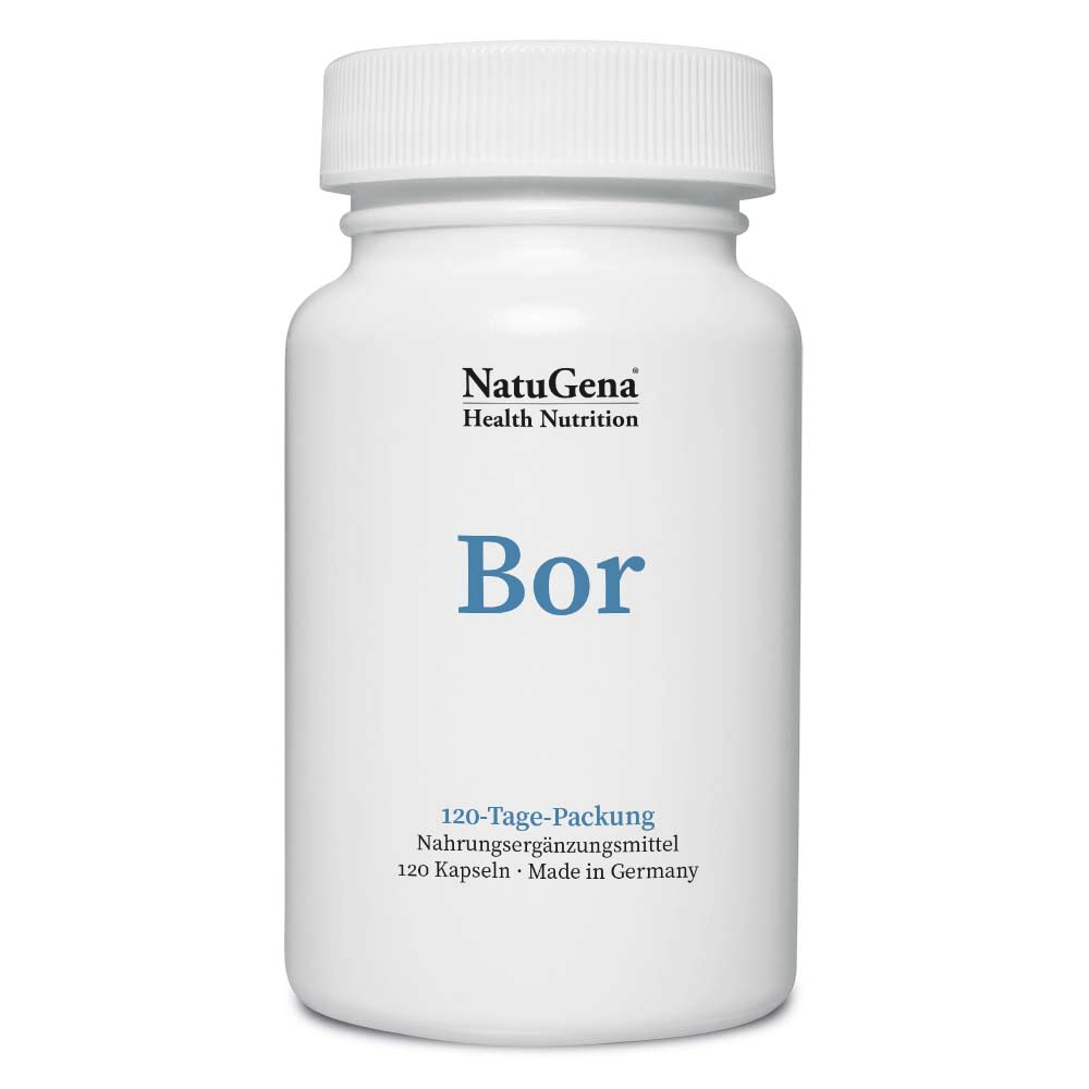 NatuGena Bor | 120 Kapseln | Hochdosiertes Spurenelement zur Unterstützung des Stoffwechsels und Zellgesundheit
