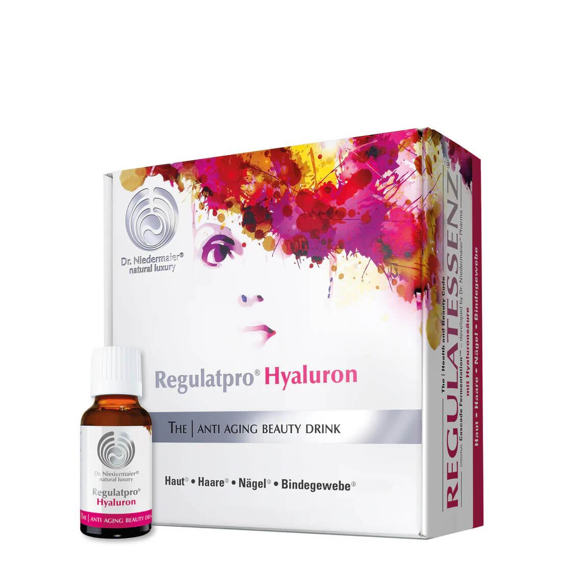 Dr. Niedermaier Regulatpro Hyaluron Drink | Anti-Aging Beauty-Drink mit veganer Hyaluronsäure und Kieselsäure