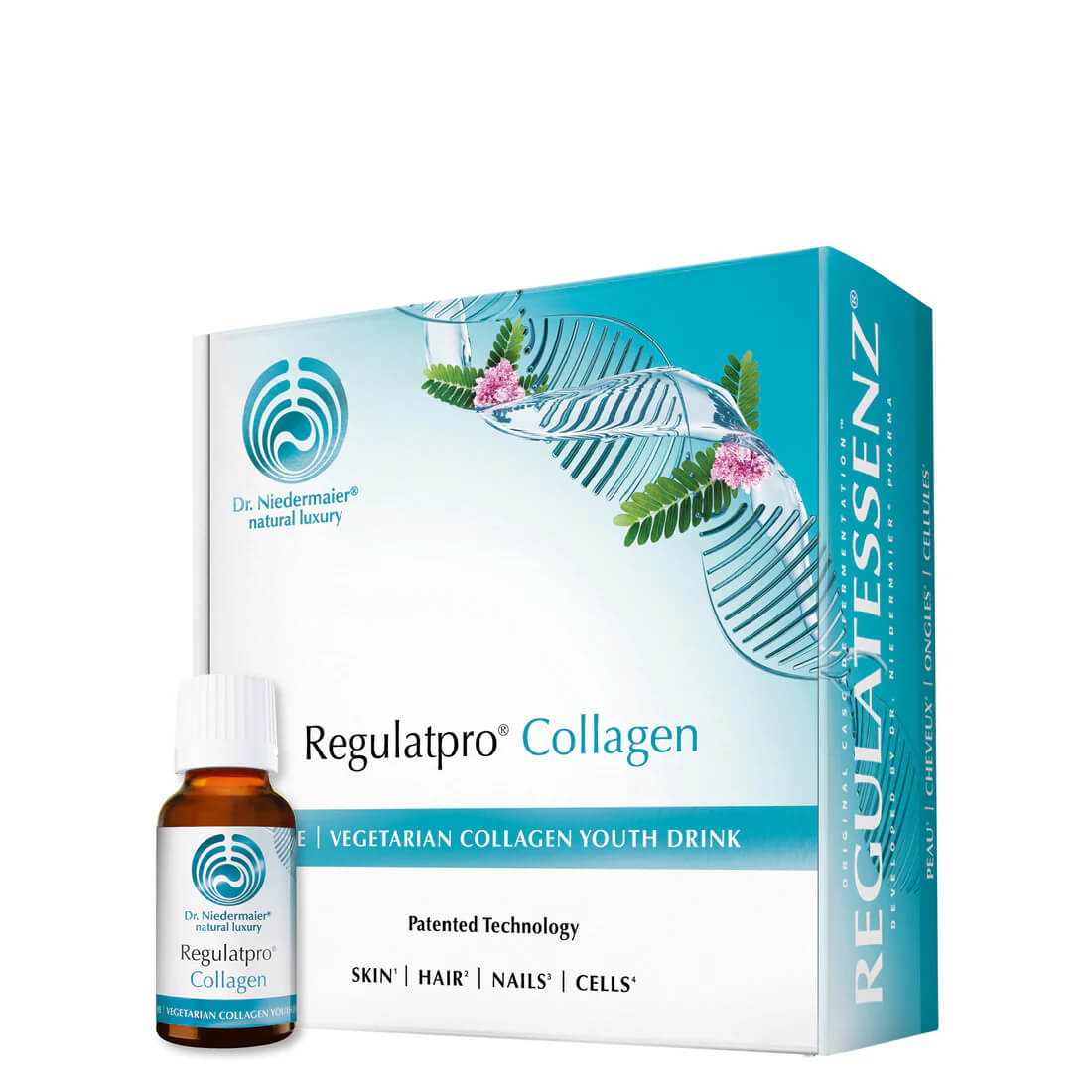 Dr. Niedermaier Regulatpro Collagen Drink 20 x 20 ml | Beauty-Drink mit Kollagen, Hyaluronsäure und Vitaminen für Haut, Haare und Nägel