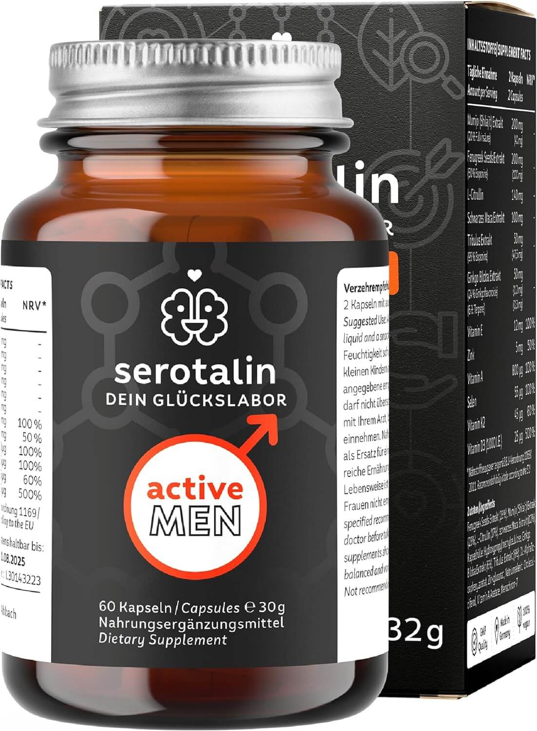 Serotalin Active Men | 60 Kapseln | Natürliche Wirkstoffe für aktive Männer
