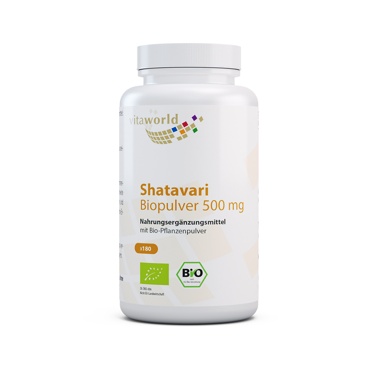 Vitaworld Shatavari 500 mg Bio | 180 Kapseln