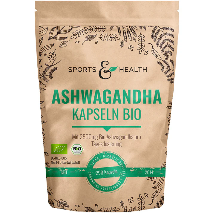 Sports & Health Bio Ashwagandha Kapseln | 290 Kapseln