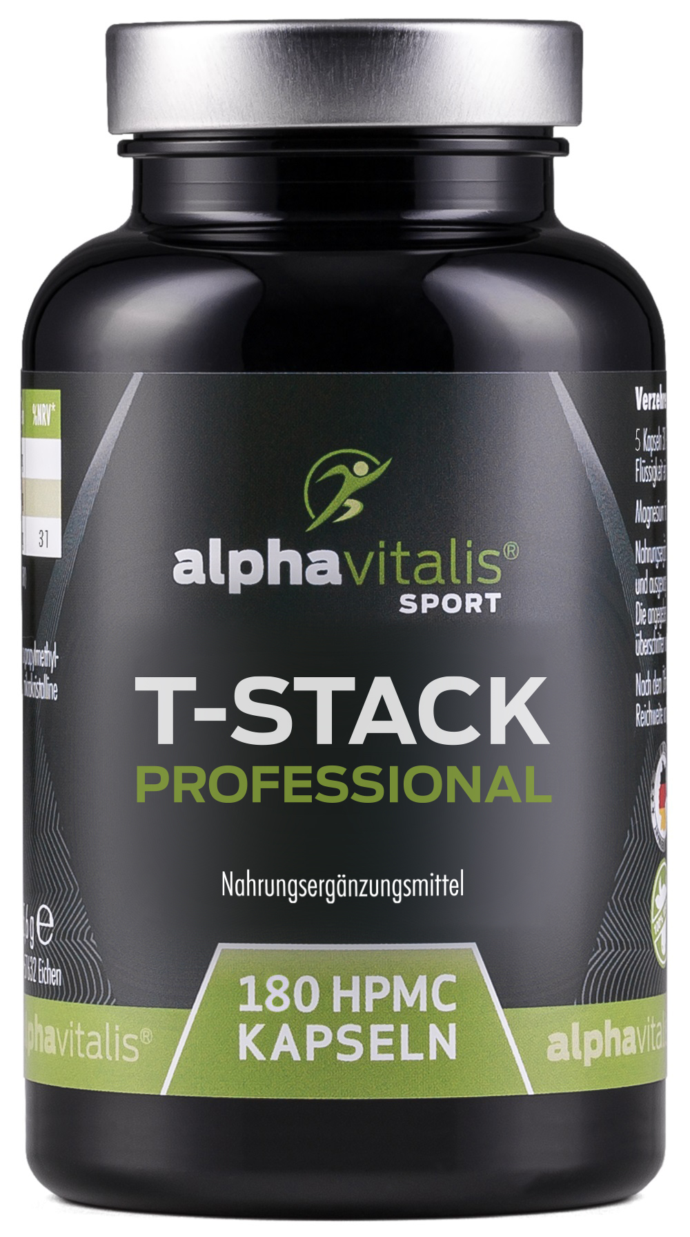 Alphavitalis T-STACK Professional | 180 Kapseln | MHD: 23.08.2024