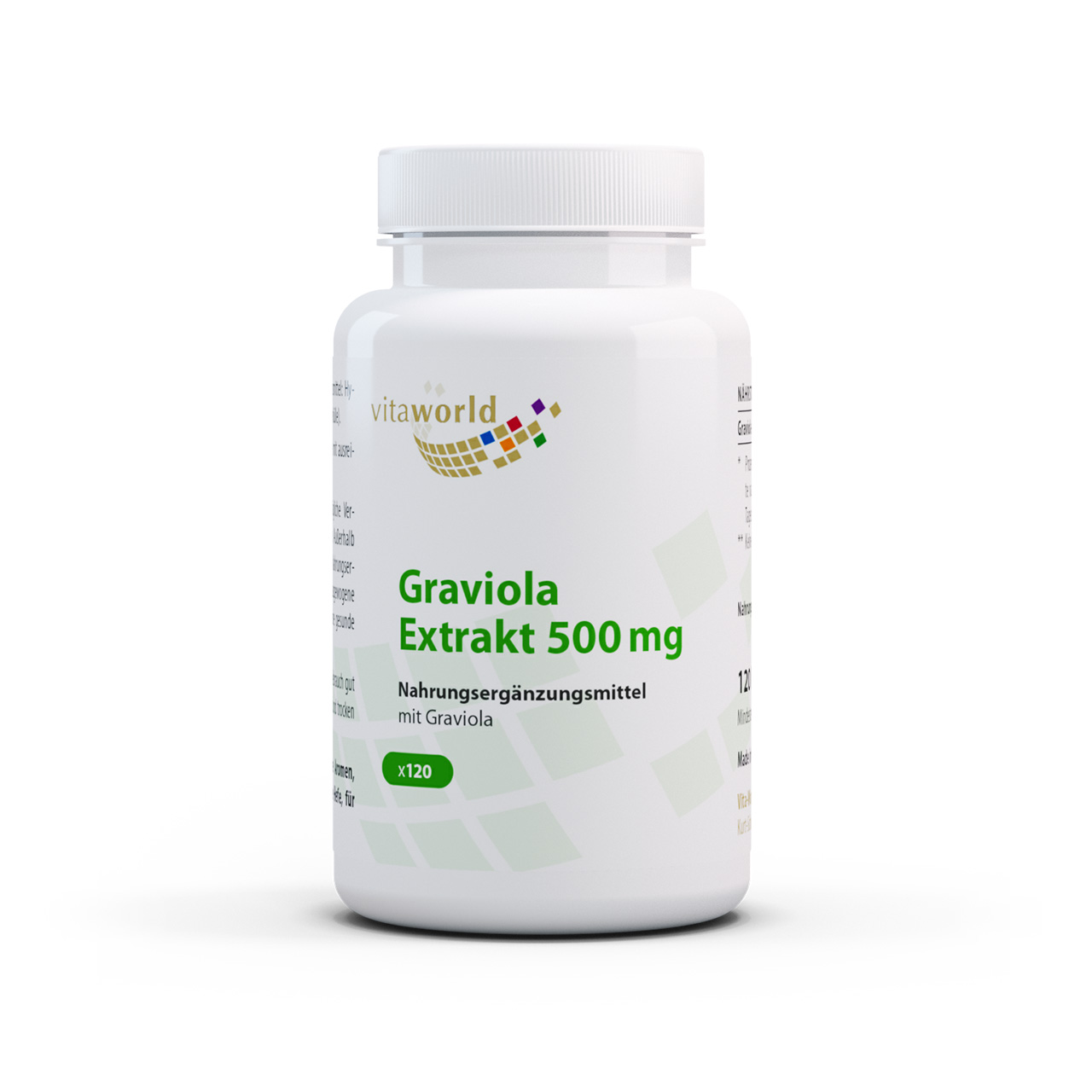 Vitaworld Graviola Extrakt 500 mg | 120 Kapseln | hochdosiert | vegan