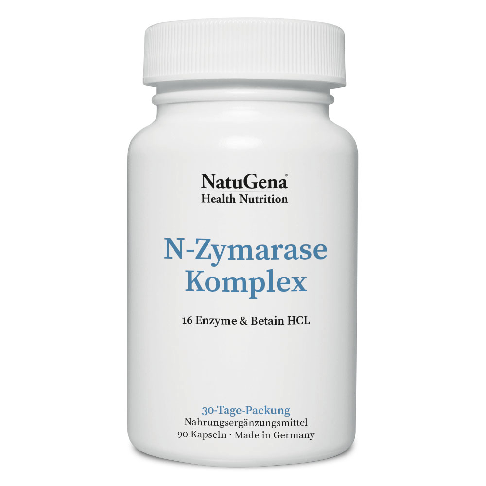 NatuGena N-Zymarase Komplex | 90 Kapseln | Verdauungsenzyme für eine optimale Nährstoffaufnahme