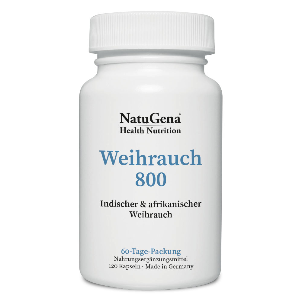 NatuGena Weihrauch 800 | 120 Kapseln | Premium Boswellia-Extrakte für optimale Synergie