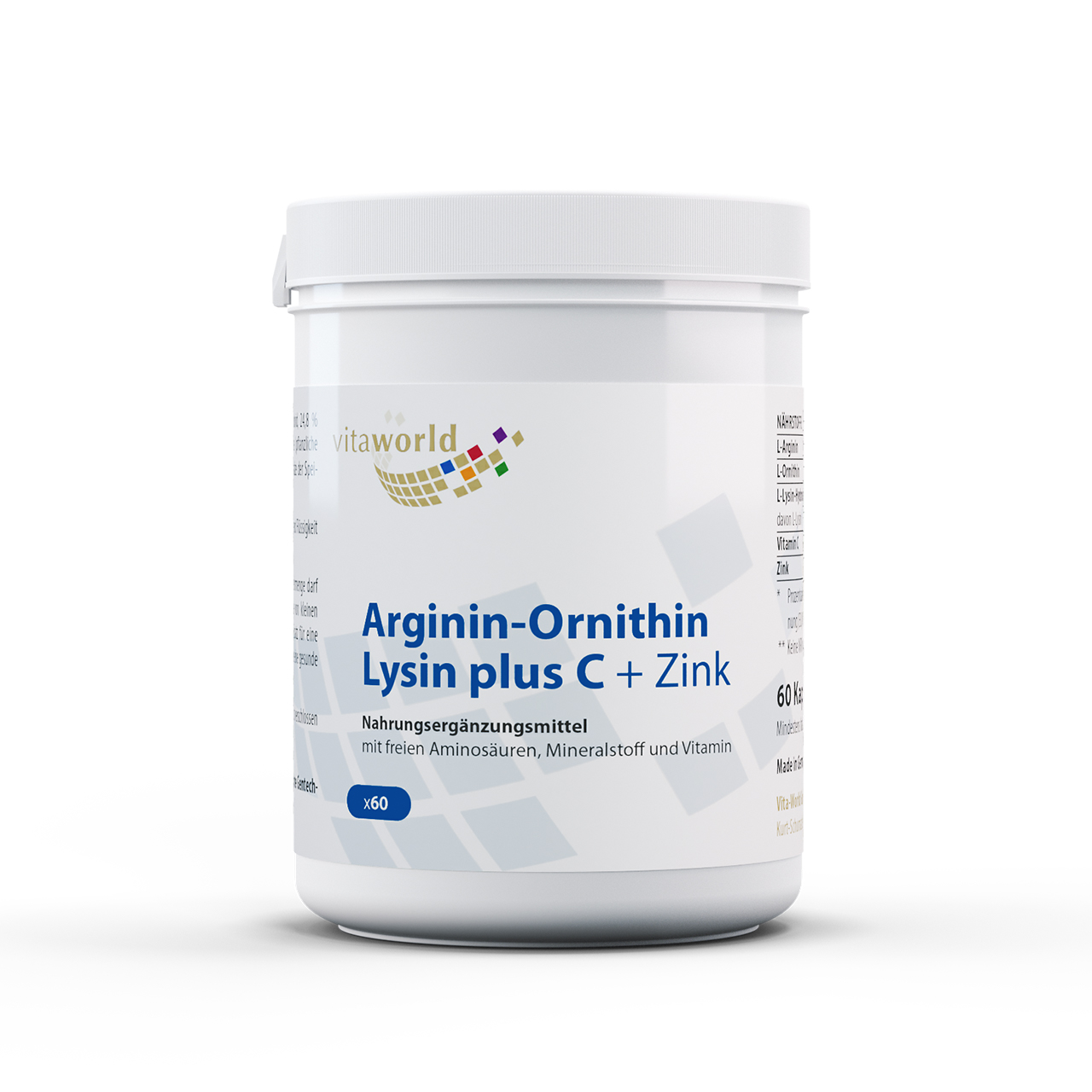 Vitaworld Arginin-Ornithin Lysin plus C + Zink