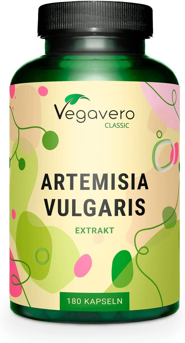 Vegavero Artemisia vulgaris Extrakt | 180 Kapseln | 600 mg Beifuß Extrakt pro Kapsel