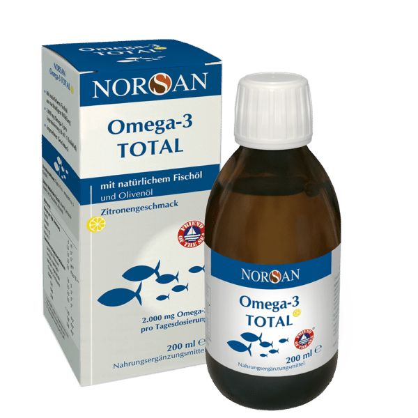 Norsan Omega-3 Total 200ml | Nachhaltiges Fischöl mit biologischem Olivenöl für natürliche Gesundheit