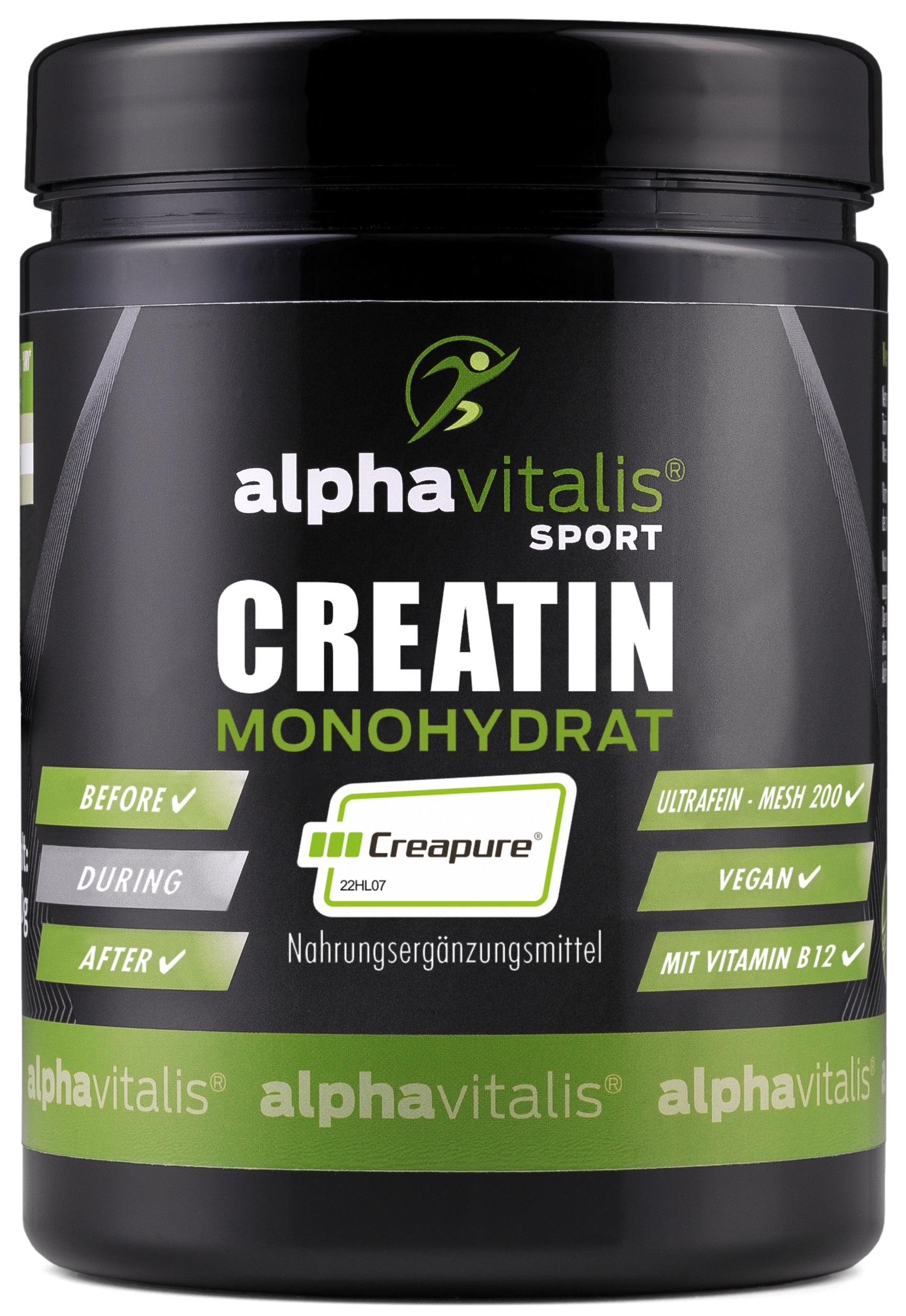 Alphavitalis Creatin Monohydrat Creapure® | ultrafeine Mesh 200 Qualität