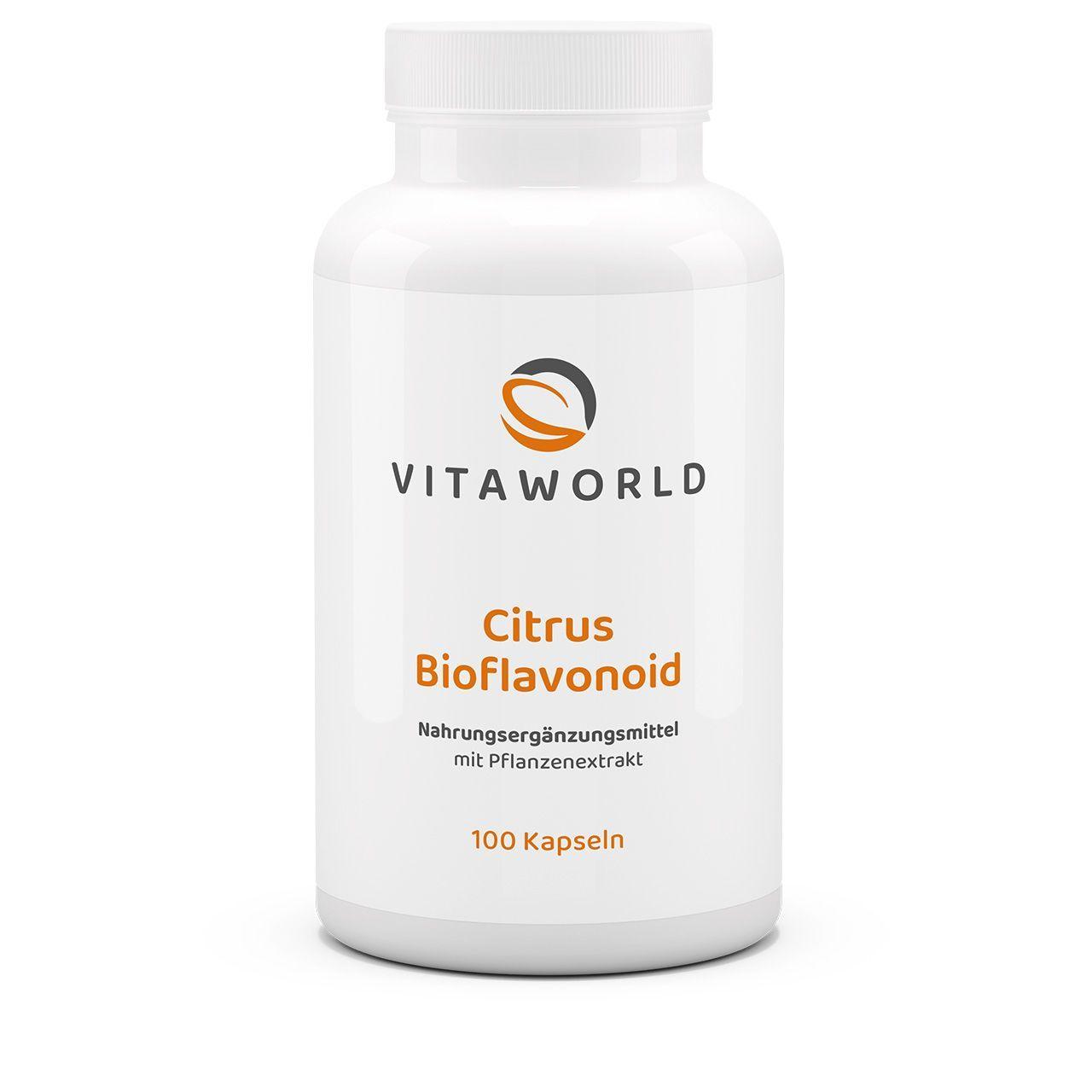 Vitaworld Citrus Bioflavonoid | 100 Kapseln | 465 mg Hesperidin | Aus Bitterorange | Hochdosiert | Vegan