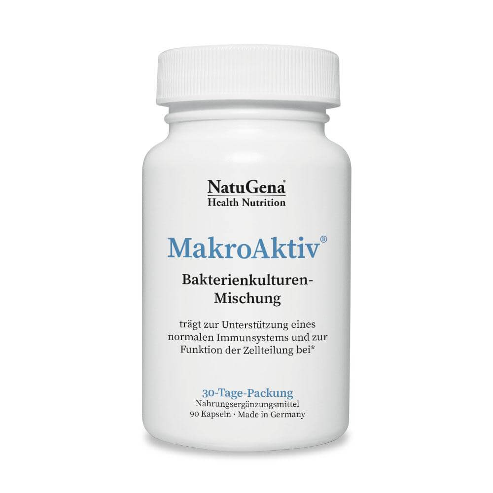 NatuGena Makro Aktiv | 90 Kapseln | Fortschrittliche Mikrobiom-Unterstützung mit Colostrum