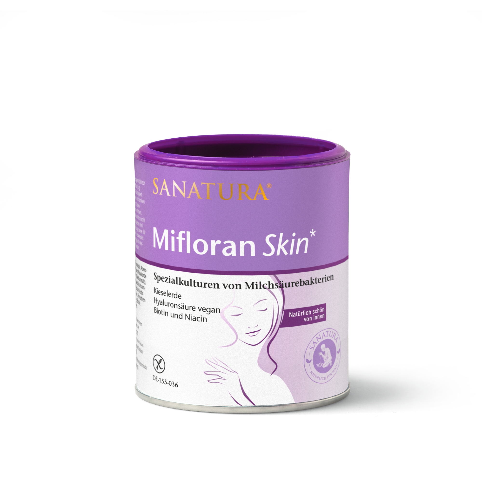 Sanatura Mifloran Skin | 125g | Förderung gesunder Haut mit Probiotika & Veganer Hyaluronsäure