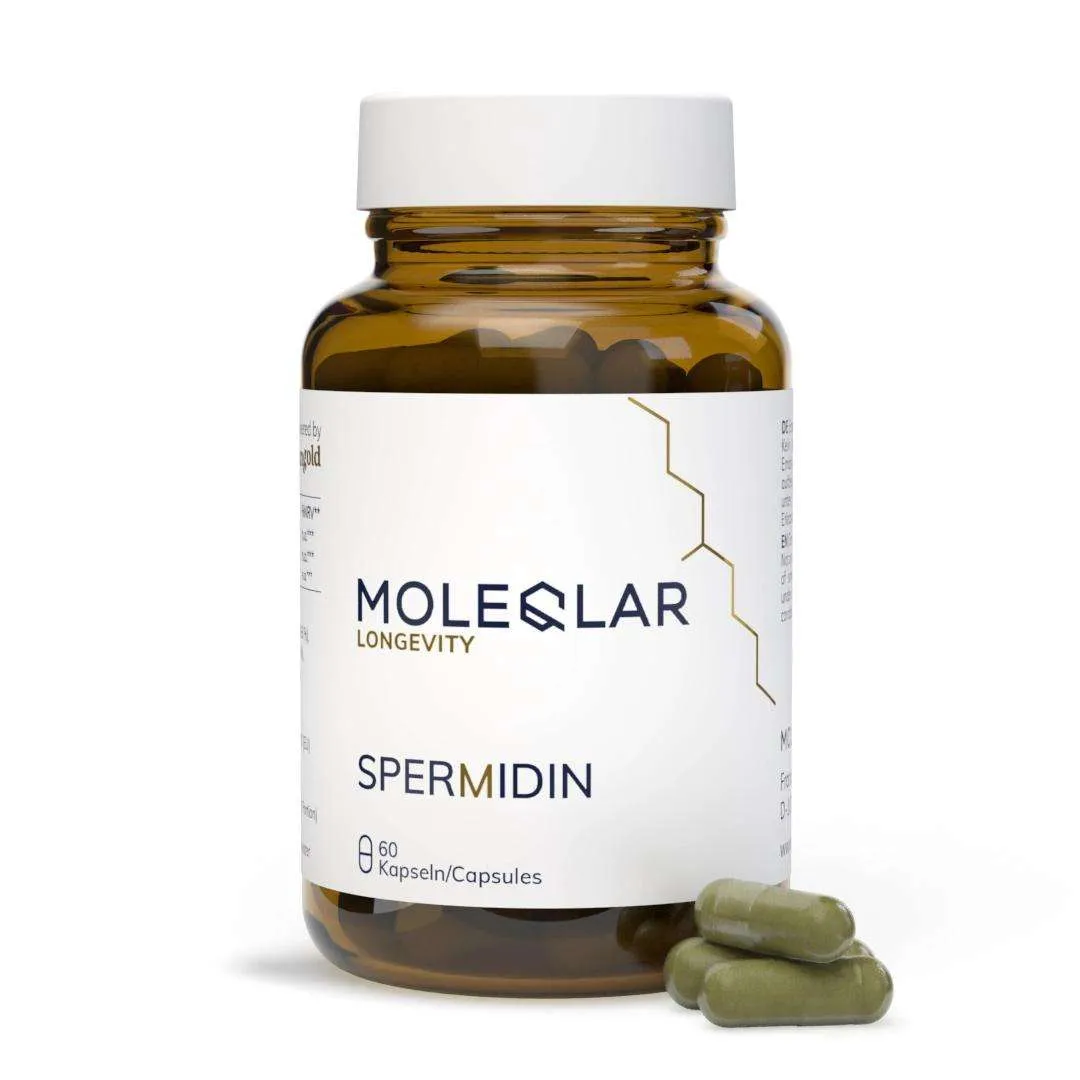MoleQlar Spermidin | 60 Kapseln | Hochdosiertes Spermidin, unterstützt Autophagie und Zellgesundheit, glutenfrei