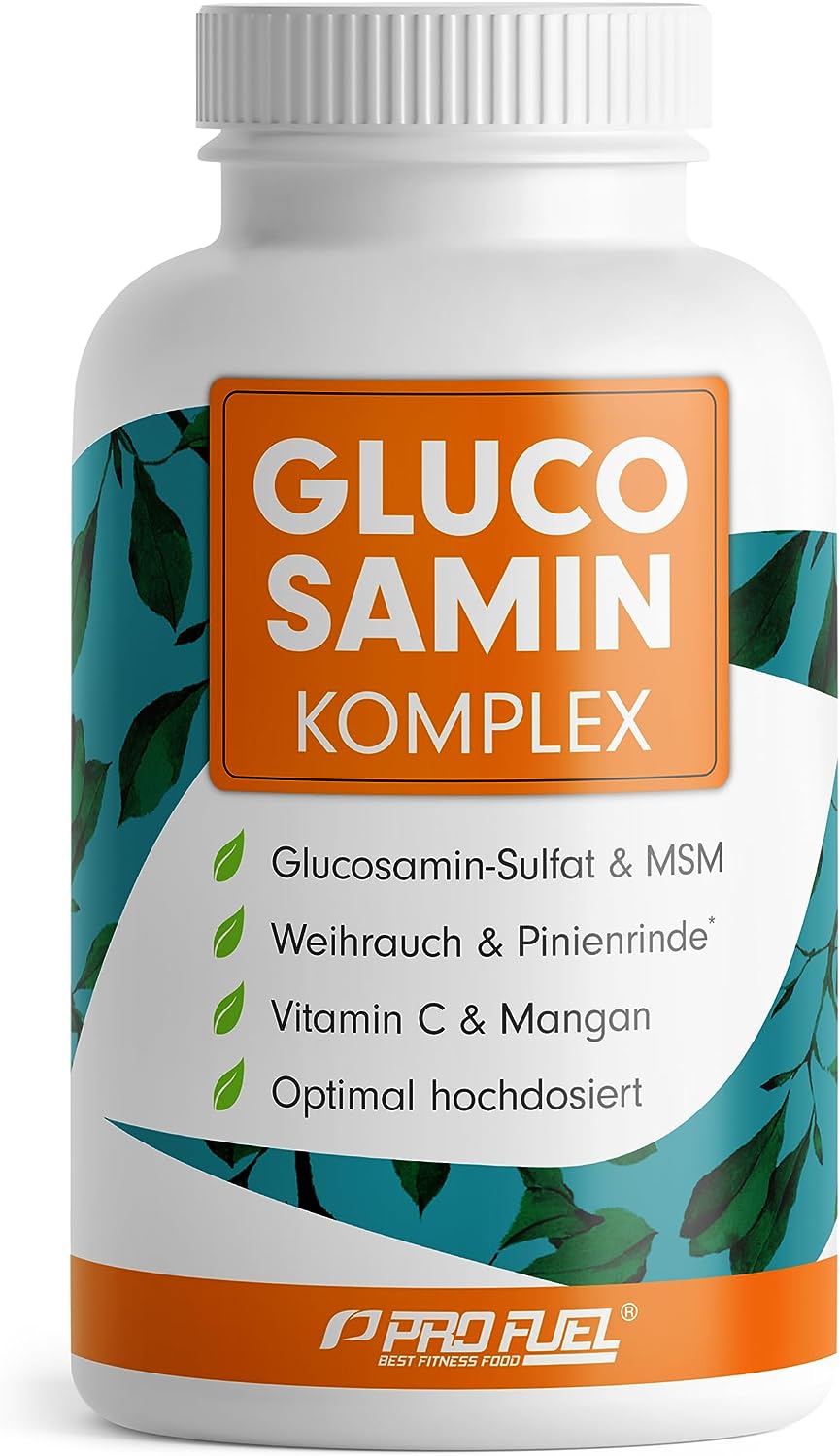 ProFuel Glucosamin Komplex | 120 Kapseln | mit Weihrauch, MSM, Pinienrinde und Mangan