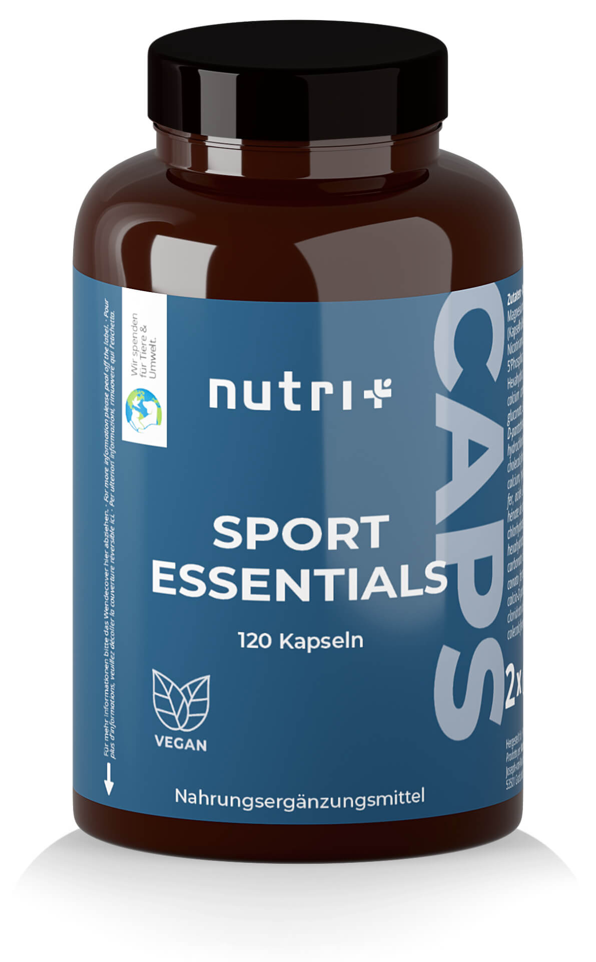 nutri+ Sport Essentials Kapseln | 120 Stück | Vitamin- & Mineralstoffkomplex für aktive Sportler