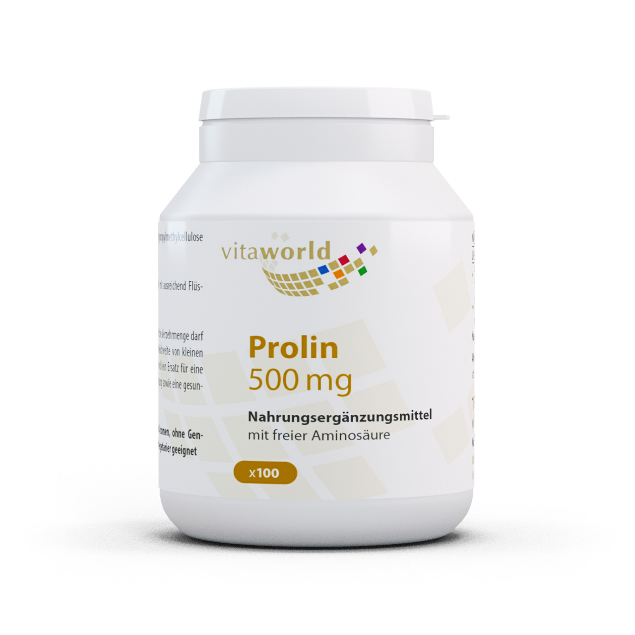 Vitaworld Prolin 500 mg | 100 Kapseln | vegan | gluten- und laktosefrei