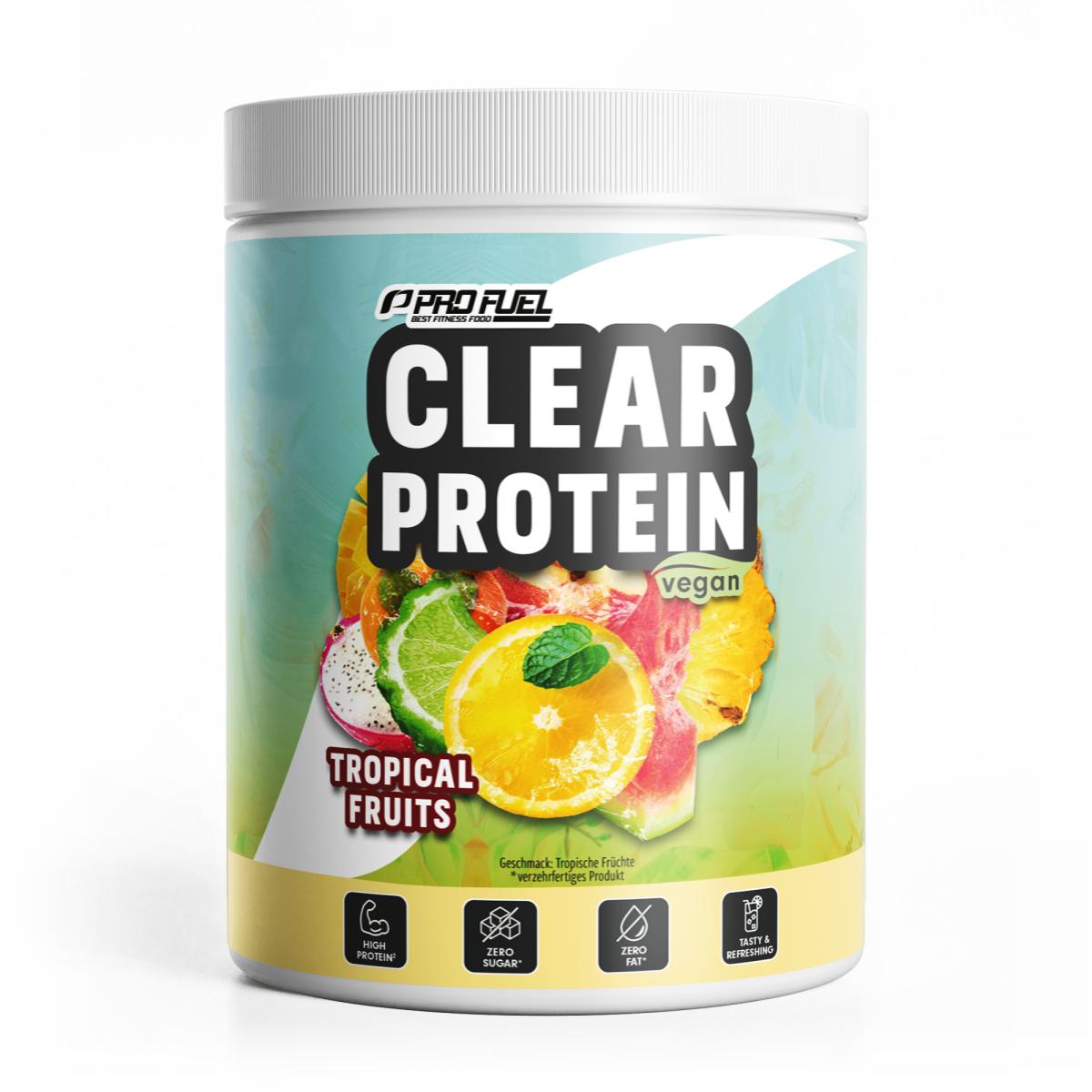 ProFuel Clear Protein Vegan | 360 g | erfrischender Protein-Drink | fettfrei | zuckerfrei | Made in Germany