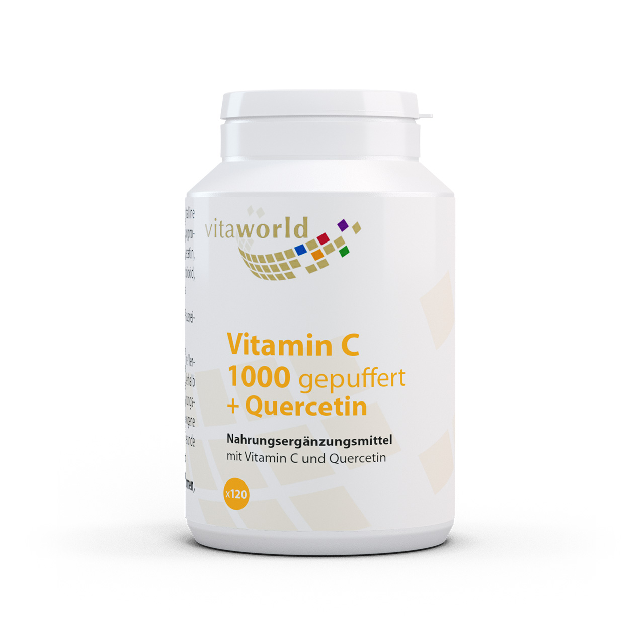 Vitaworld Vitamin C | 1000 gepuffert + Quercetin | 120 Tabletten - Sanfte Unterstützung für Immunsystem & Antioxidation