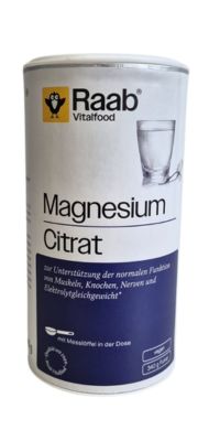 Raab Vitalfood Magnesiumcitrat | 340g Pulver | ohne Zusätze | vegan