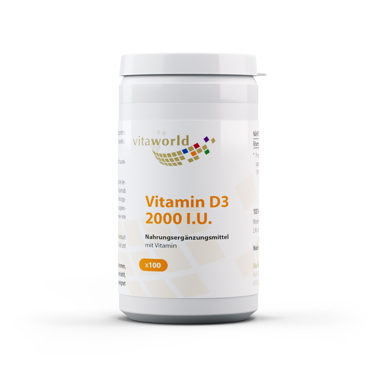 Vitaworld Vitamin D3 2000 I.U. | 100 Kapseln