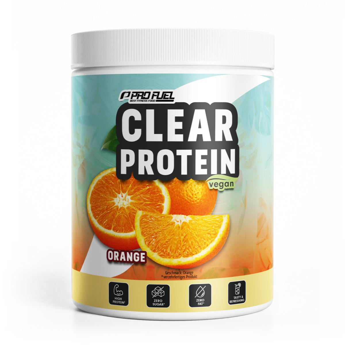 ProFuel Clear Protein Vegan | 360 g | erfrischender Protein-Drink | fettfrei | zuckerfrei | Made in Germany