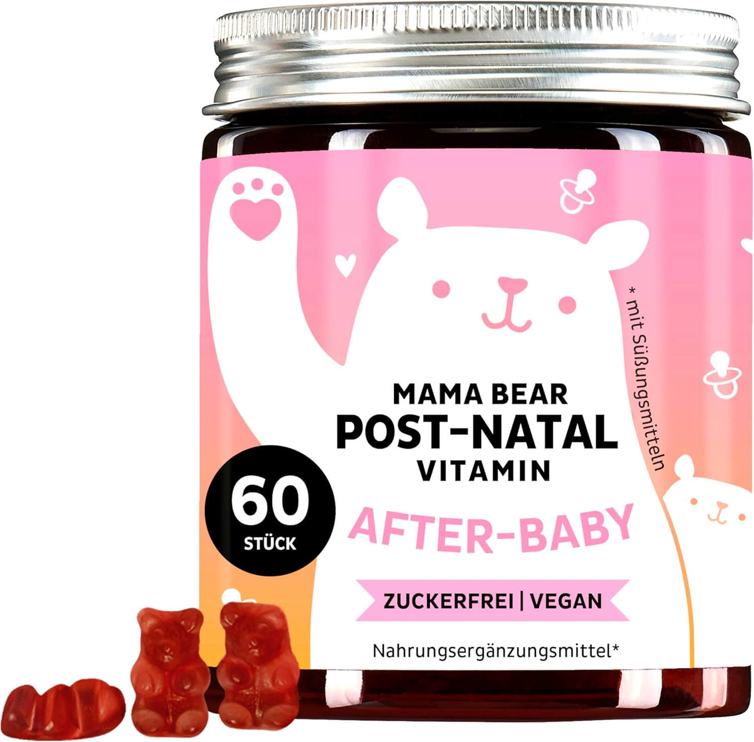 Bears with Benefits Mama Bear Post-Natal | 60 Stück | Vitamine für die Stillzeit | vegan | zuckerfrei