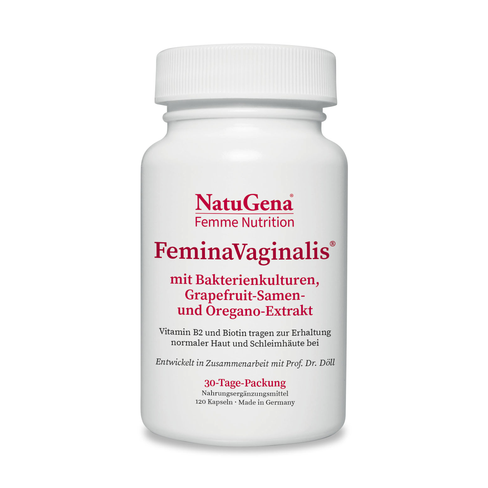 NatuGena FeminaVaginalis | 120 Kapseln | Unterstützt vaginale und Darmflora