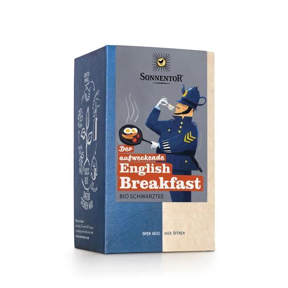 Sonnentor Der aufweckende English Breakfast Tee | Bio-Schwarztee | 18 Teebeutel