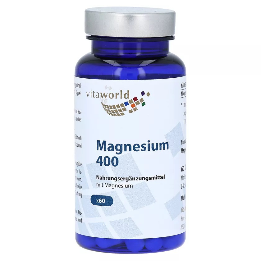 Vitaworld Magnesium 400 | 60 Kapseln | vegan | gluten- und laktosefrei