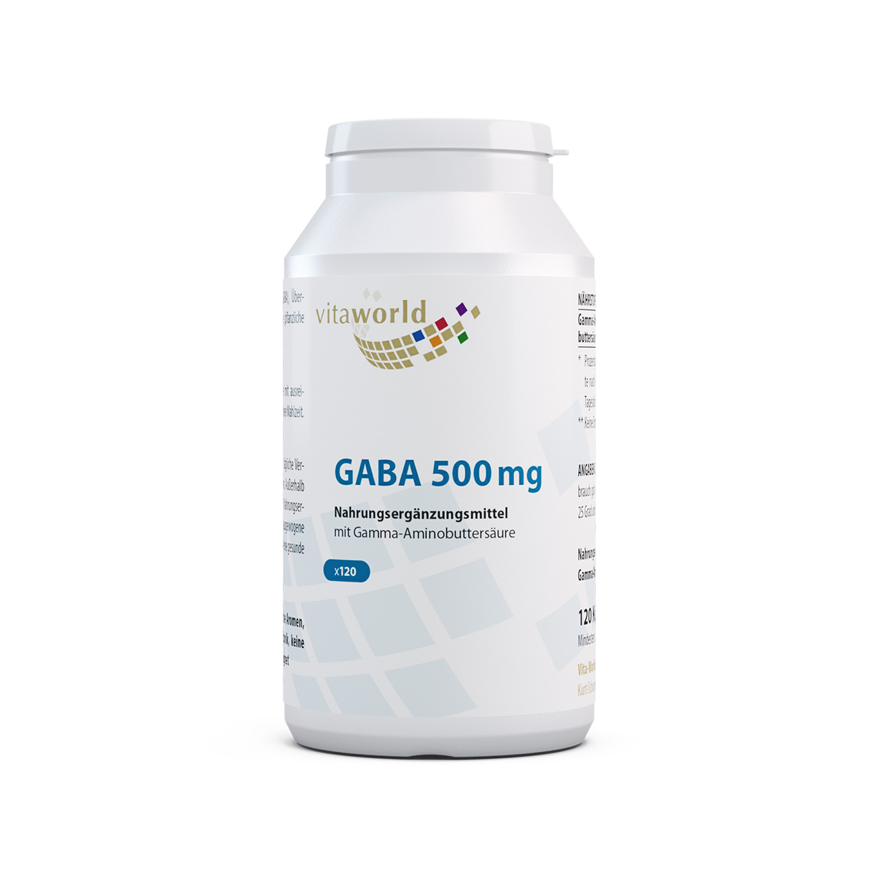 Vitaworld Gaba 500 mg | 120 Tabletten | vegan | gluten- und laktosefrei