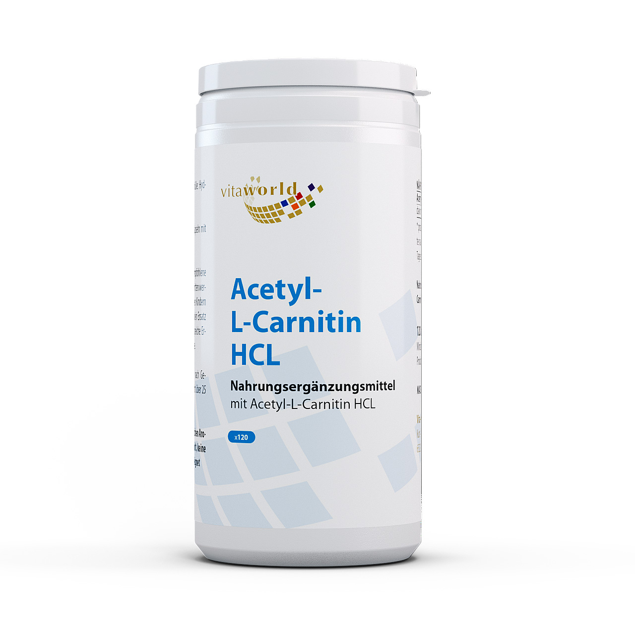 Vitaworld Acetyl-L-Carnitin HCL | Unterstützt Energie & Kognition - 110 bis 150 Zeichen für optimale Sichtbarkeit
